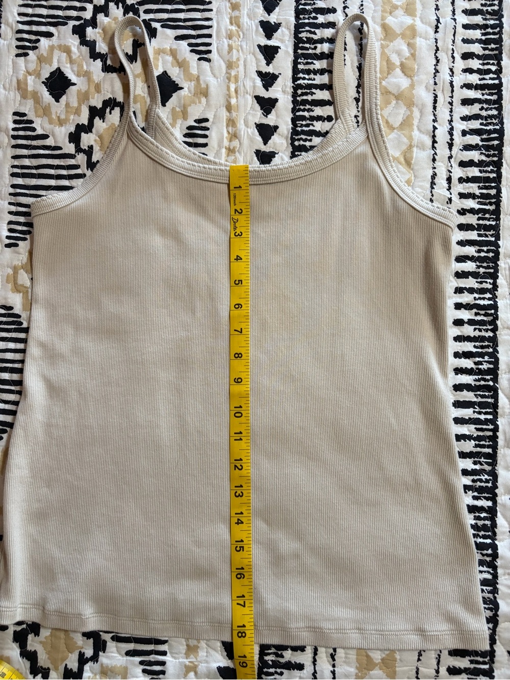 Old Navy Cream Ribbed Tank Top - Picture 2 of 7
